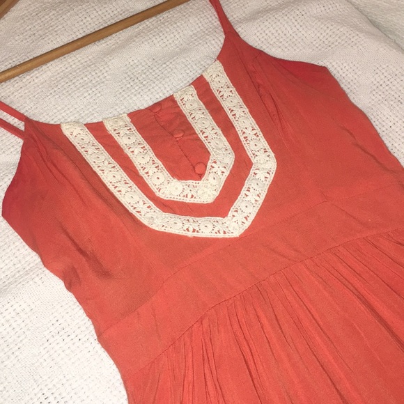 Criss Cross Summer Dress, Orange - Picture 3 of 3